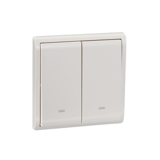 SAKLAR DOUBLE PIENO SCHNEIDER E8232L1N_WE 2G 1W NEON WHITE